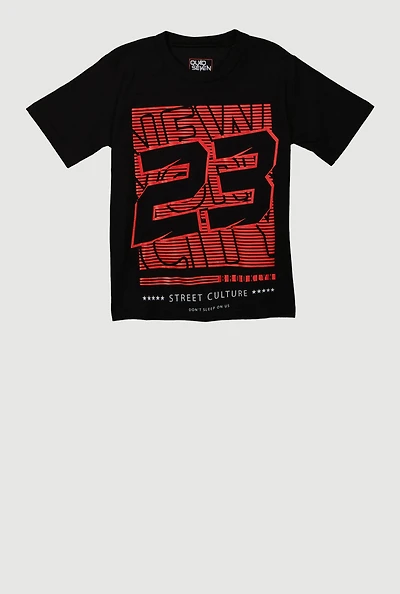 Little Boys Brooklyn Street Culture Graphic Tee, Black, Size 4