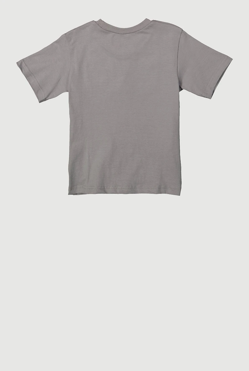 Little Boys Brooklyn Street Culture Graphic Tee, Grey, Size 4