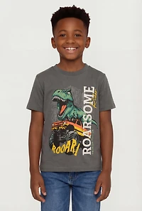 Little Boys Roarsome Rider Dinosaur Graphic Tee