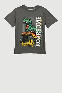 Little Boys Roarsome Rider Dinosaur Graphic Tee