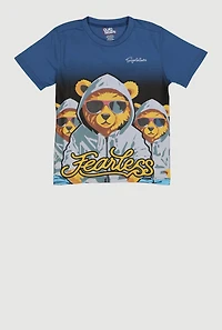 Little Boys Signature Bear Fearless Graphic Tee