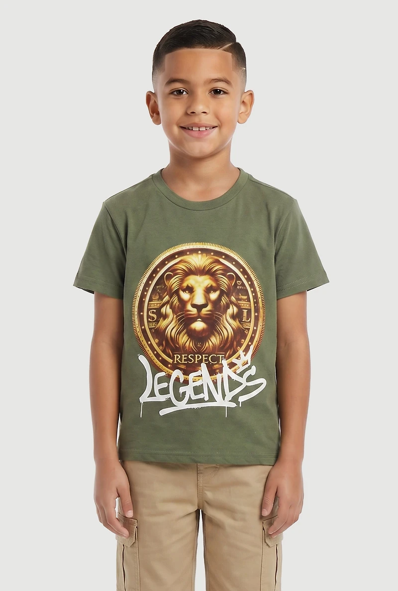 Little Boys Respect Legends Graphic Tee