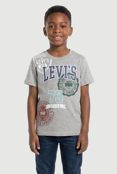 Little Boys Marled Levis Since 1873 Graphic Tee