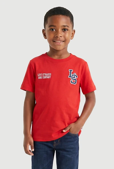 Little Boys Levis LS Graphic Tee