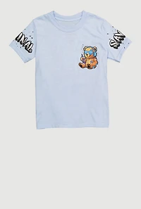 Little Boys Cant Stop My Drip Graphic Tee, Blue, Size 4