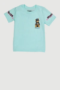 Little Boys Good Vibes Worldwide Graphic Tee
