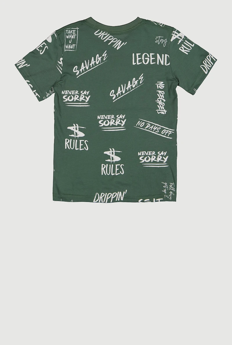 Little Boys Angry Bear Graphic T-Shirt