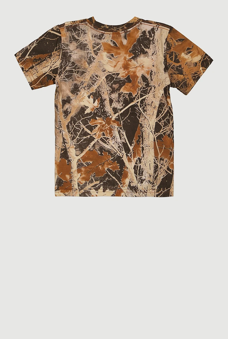 Little Boys Sharkbite Graphic Hunter Camo T-Shirt