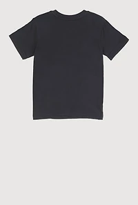 Little Boys Tomorrow Chenille Bear Graphic Tee, Black, Size 5