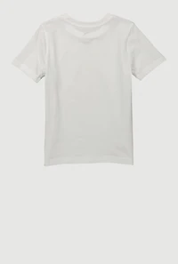 Little Boys Puma Sleeve Graphic Tee, White, Size 7