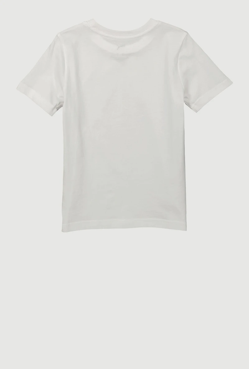 Little Boys Puma Sleeve Graphic Tee, White, Size 7