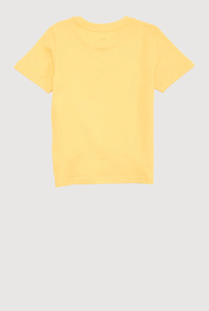 Little Boys Puma Logo Tee, Yellow, Size 7