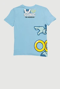 Boys Sonic The Hedgehog Crew Neck Graphic Tee, Blue, Size 14-16