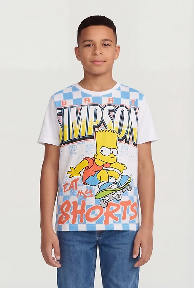 Boys Bart Simpson Eat My Shorts Graphic T-Shirt