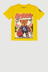 Boys Dribble Teddy Bear Graphic Tee