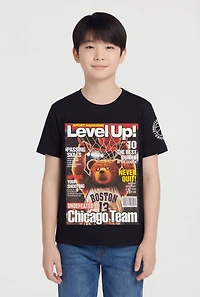 Boys Level Up Teddy Graphic Tee