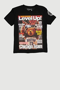 Boys Level Up Teddy Graphic Tee