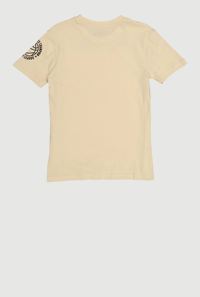 Boys Level Up Basketball Bear Graphic Tee