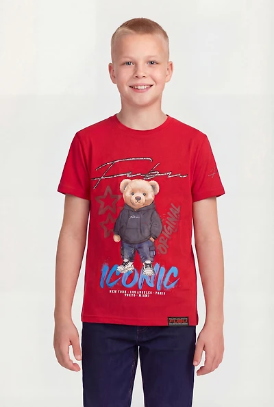 Boys Iconic Teddy Bear Graphic Tee