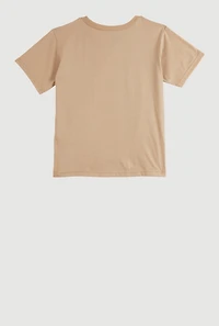 Boys King Bear Graphic Tee, Beige, Size 16-18