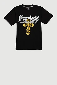 Boys Fearless Graphic Crew Neck Tee