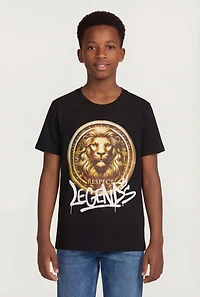 Boys Respect Legends Lion Graphic Tee