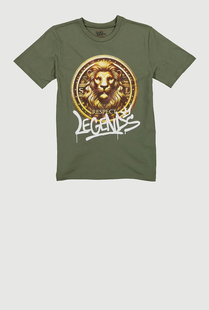 Boys Respect Legends Lion Graphic Tee