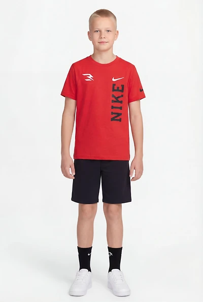 Boys Check Graphic Short Sleeve Tee and Socks
