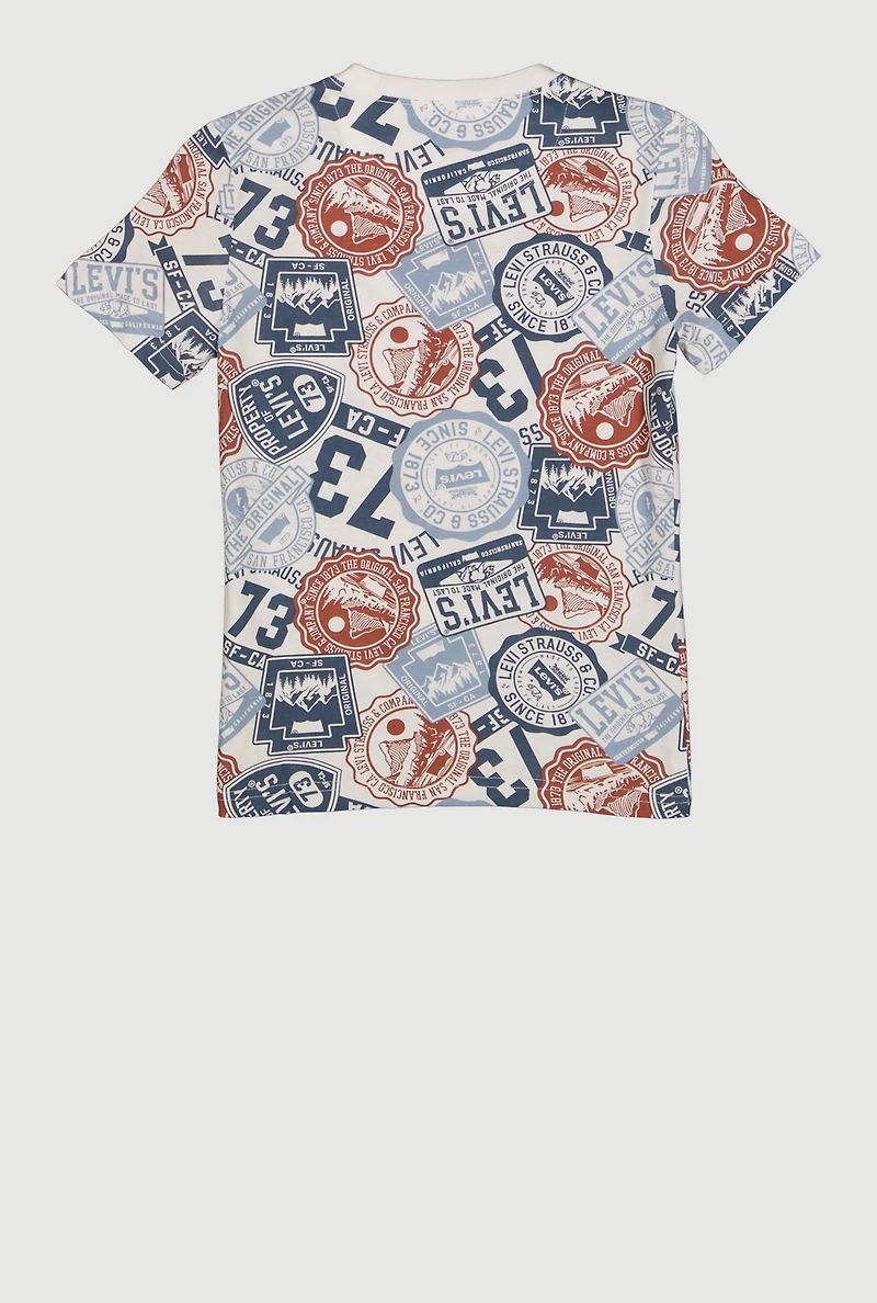 Boys Levis Stamp Print Short Sleeve Tee