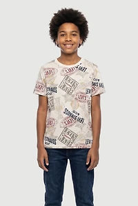 Boys Levi Strauss Print Short Sleeve Tee