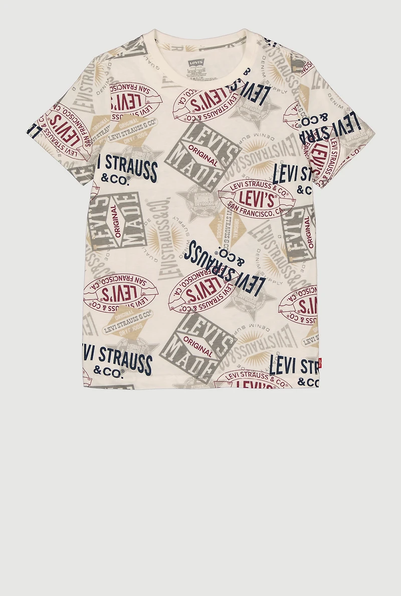 Boys Levi Strauss Print Short Sleeve Tee