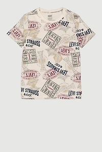 Boys Levi Strauss Print Short Sleeve Tee