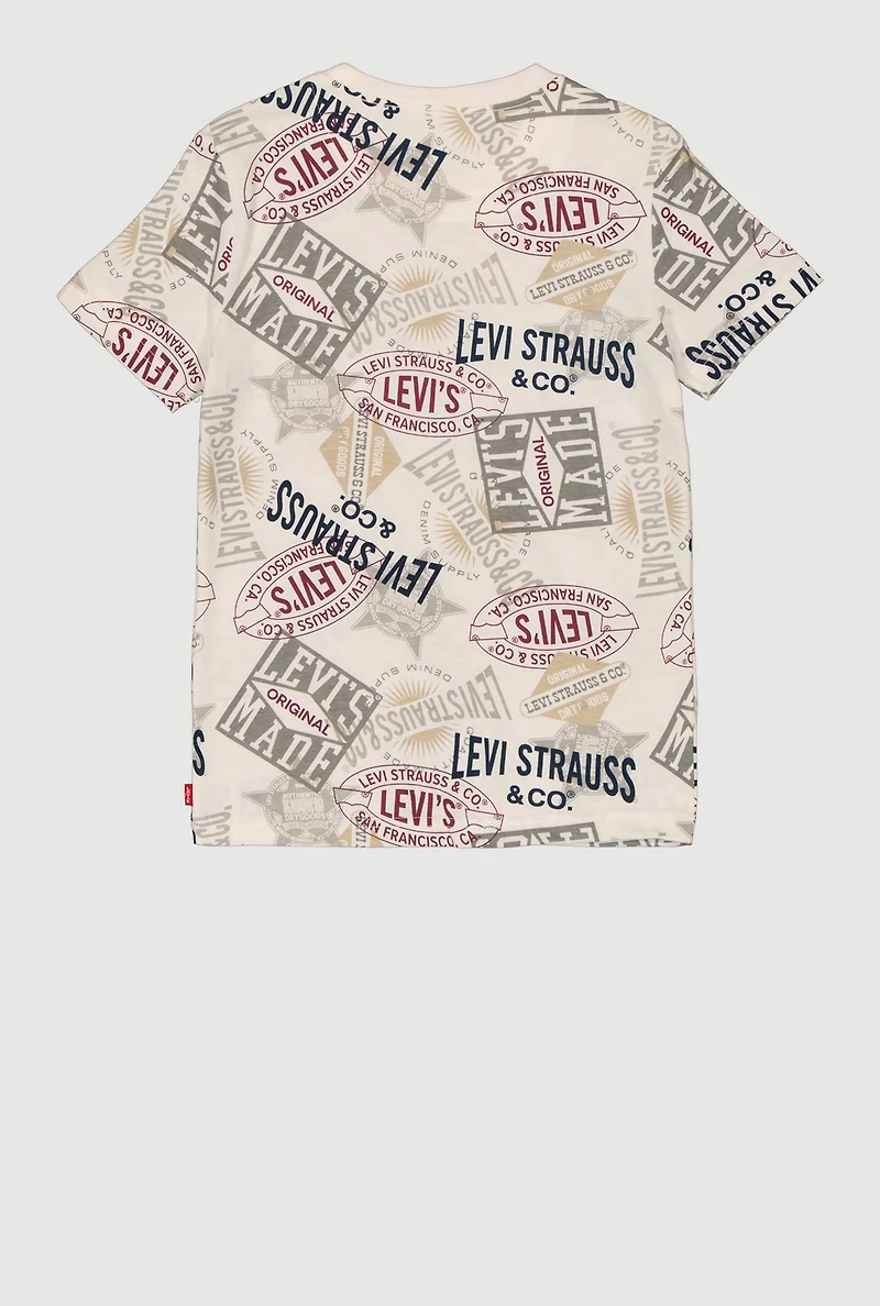 Boys Levi Strauss Print Short Sleeve Tee