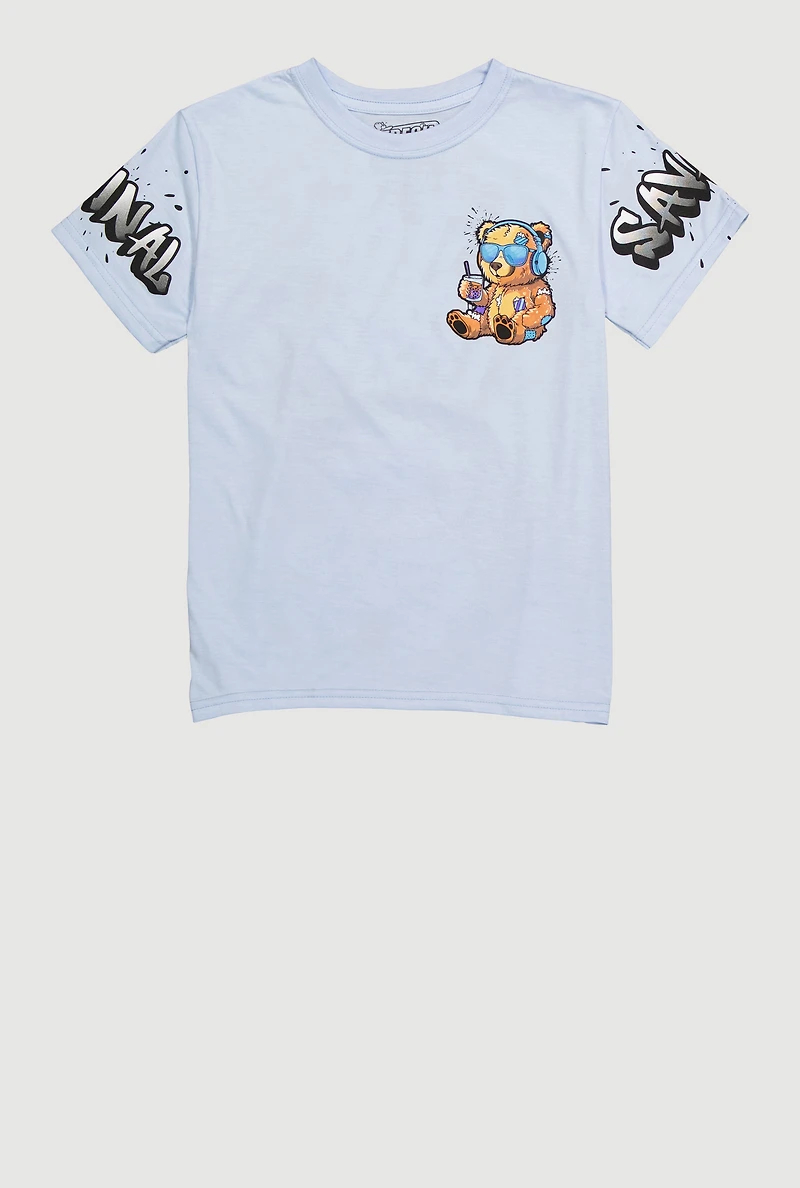 Boys Cant Stop My Drip Graphic T-Shirt, Blue,