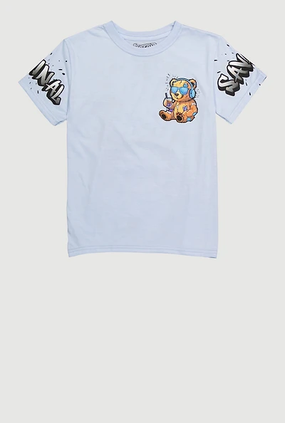 Boys Cant Stop My Drip Graphic T-Shirt, Blue,