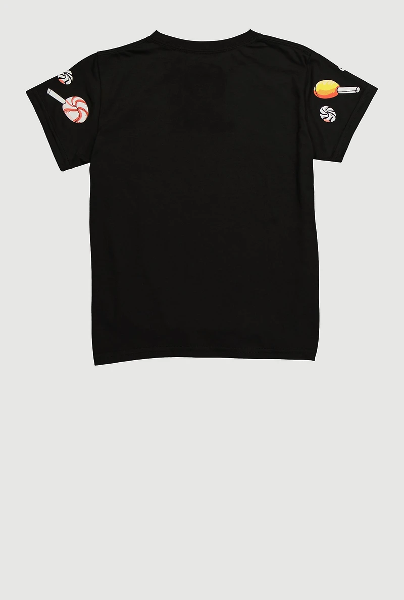 Boys Play The Game Hustle King Teddy Graphic Tee, Black, Size XL