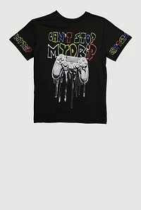 Boys Cant Stop My Drip Graphic Print T-Shirt, Black, Size XL