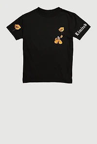 Boys Limited Edition Bear Graphic Tee, Black, Size M