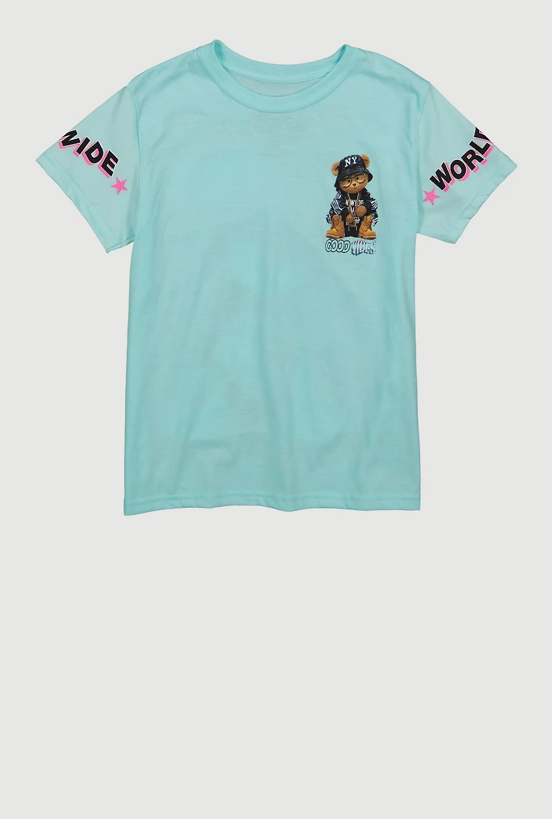 Boys Good Vibes Worldwide Graphic Tee