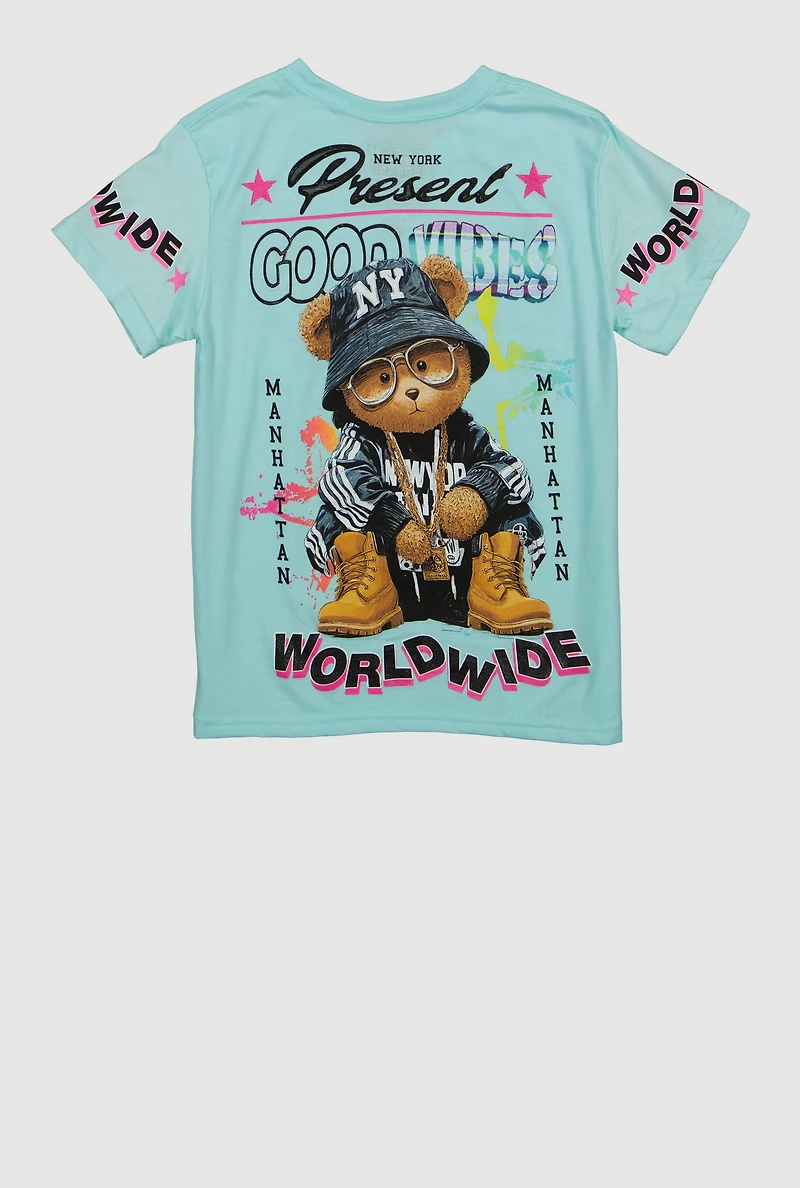 Boys Good Vibes Worldwide Graphic Tee