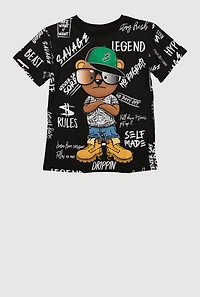 Boys Teddy Bear Graphic Tee