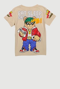 Boys Eat Sleep Game Repeat Graphic T-Shirt