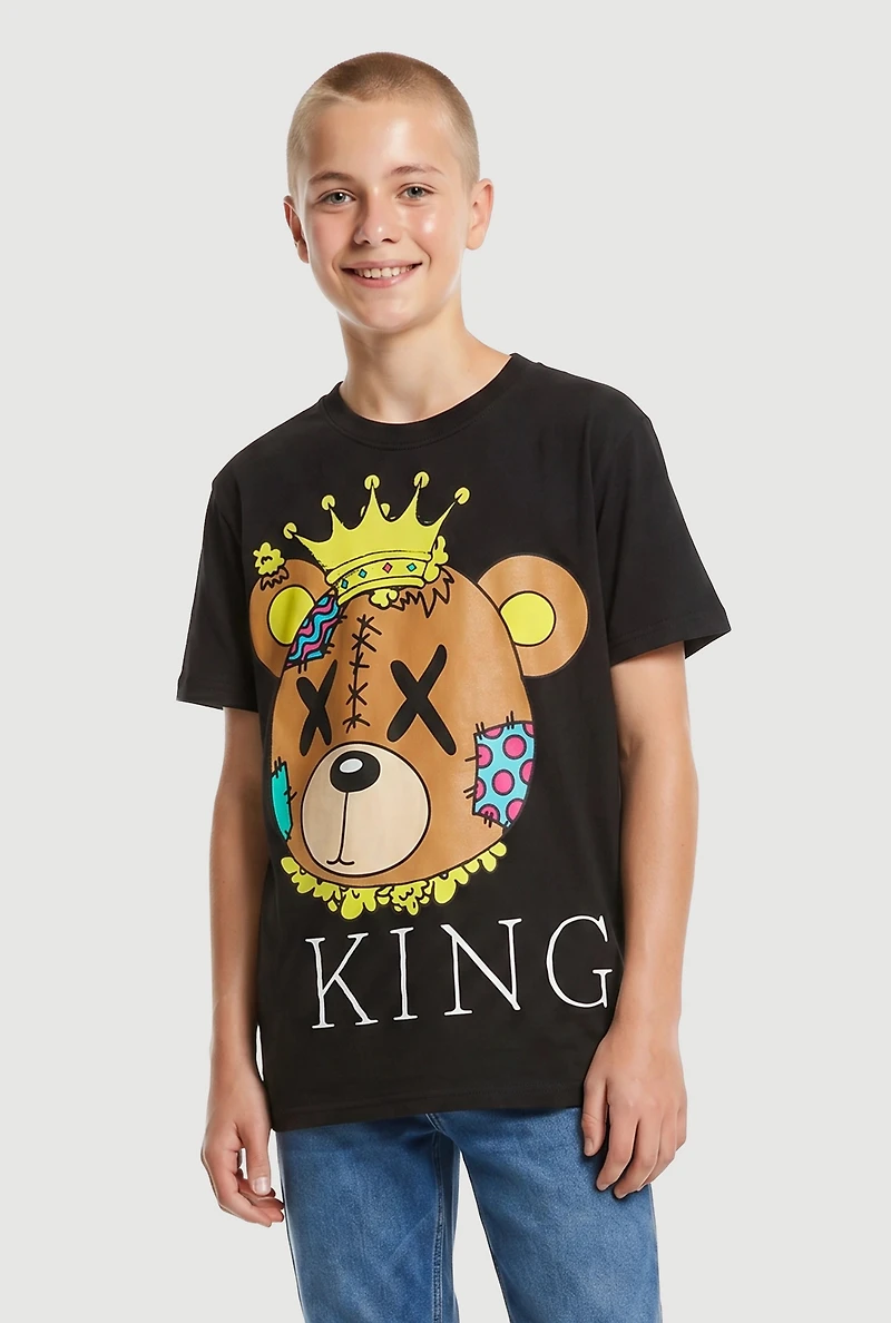 Boys King Bear Graphic Tee