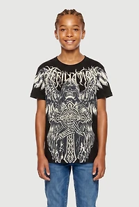 Boys Affiliation Winged Skeleton Graphic Tee
