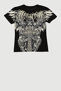 Boys Affiliation Winged Skeleton Graphic Tee
