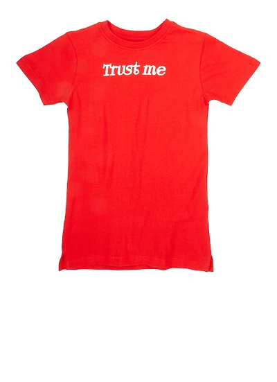 Boys Trust Me Crew Neck Graphic Tee