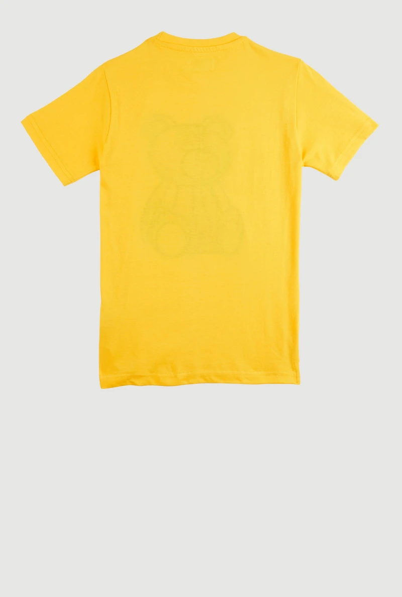 Boys Graffiti Bear Graphic Tee, Yellow, Size 18-20
