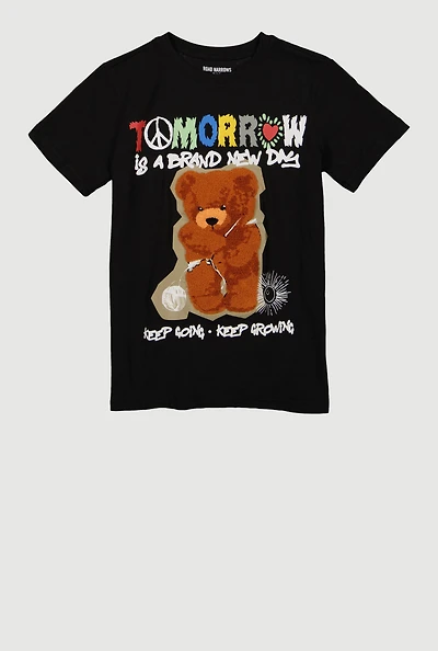 Boys Tomorrow Chenille Bear Graphic Tee