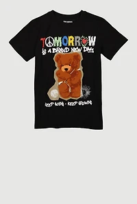 Boys Tomorrow Chenille Bear Graphic Tee