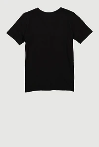 Boys Puma Logo Graphic Print Tee, Black,